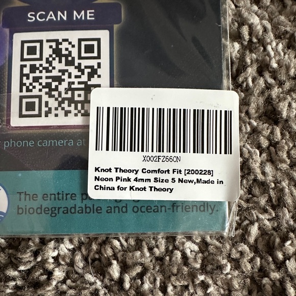 Knot Theory Comfort Fit, Neon Pink 4mm Size 5 NWT silicone ring - Picture 4 of 4